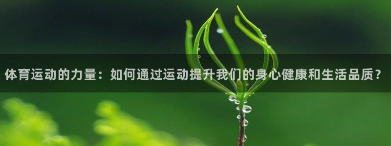 欧亿体育官方正版app官方：体育运动的力量：如何通过