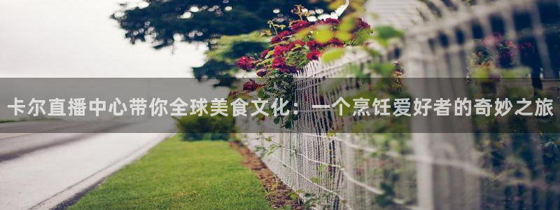 搜球8直播nba直播：卡尔直播中心带你全球美食文化：一个烹饪爱好者的奇妙之旅